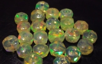 5.85 Ct Genuine 24 Ethiopian Drilled Round Opal Beads