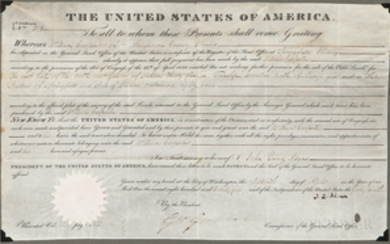 Adams, John Quincy (1767-1848) Document Signed, 15 April 1825.