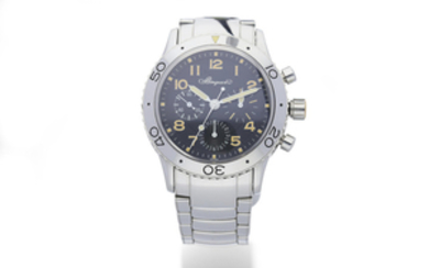 Breguet. A Stainless Steel Chronograph Bracelet Watch