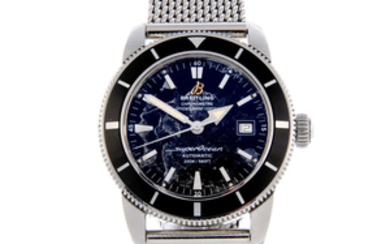 BREITLING - a gentleman's stainless steel SuperOcean Heritage 42 bracelet watch.