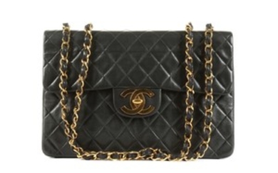 Chanel Black Lambskin Maxi Jumbo Classic Flap Bag,...