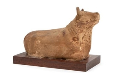 * A Chinese Pottery Figure of a Buffalo