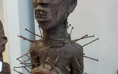 Circa 1900 Nkisi Nkondi Nail Fetish Idol Statue from