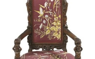 Continental Fruitwood Armchair