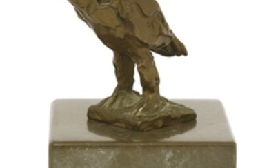 *Dame Elisabeth Frink RA (1930-1993), a golden eagle, bronze, with a brown patina, signed and ...
