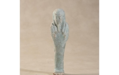 An Egyptian faience glazed earthenware ushabti figure