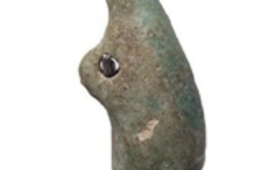 An Egyptian faience amulet of the White Crown