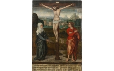 FOLLOWER OF GERARD DAVID Crucifixion with the Virgin...