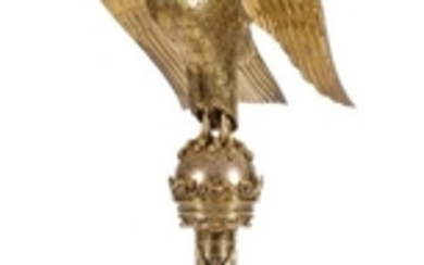 A Gothic Revival Brass Eagle on Stand