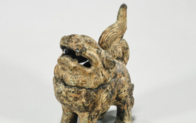 Heavy Chinese Bronze Lion-Form Censer