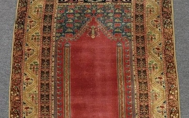 Large Antique Turkish Prayer Rug