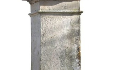 Louis XIV style stone pedestal. Minor accidents. H…