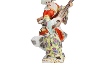 A Meissen Malabar musician figure