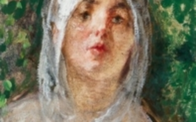 Mosè Bianchi (Monza 1840 - 1904) PORTRAIT OF A PAESANT