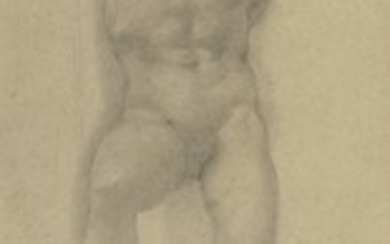 STUDY FOR THE SLAVE IN THE WHEEL OF FORTUNE, Sir Edward Coley Burne-Jones, Bt., A.R.A., R.W.S.