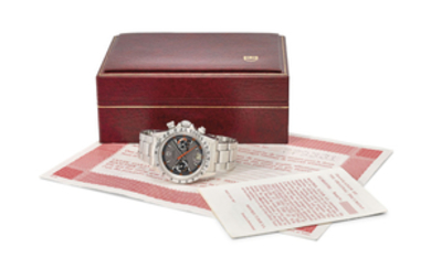 Tudor. A fine stainless steel chronograph wristwatch with bracelet, guarantee and box, SIGNED TUDOR, OYSTER DATE, MONTECARLO MODEL, REF. 7159/0, CASE NO. 779’331, CIRCA 1972
