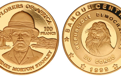 100 Francs 1999 - Explorers of Africa (cf. KM21, Fr.--)...