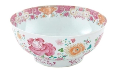 Chinese Export famille rose punch bowl