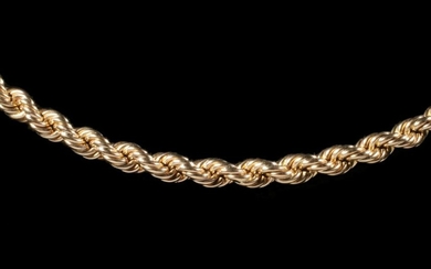 ROPE TWIST NECKLACE IN 14K GOLD