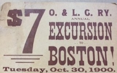 Boston Sign $7 Ferry Or Train Ride