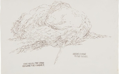Raymond Pettibon, Untitled (Raising a Hand to the Clouds...)