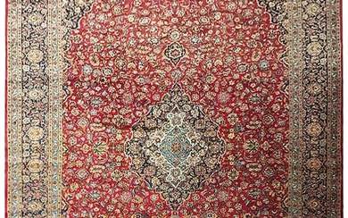 11 x 20 SIGNED Quality Persian Kashan Rug Semi- Antique PERFECT CARPET