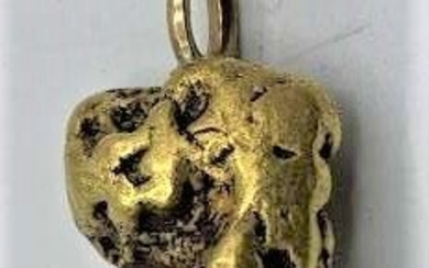 14 K Yellow GOLD NUGGET Pendant 5.7 dwt Weight