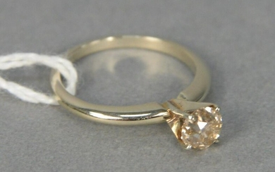 14 karat yellow gold and diamond engagement ring set