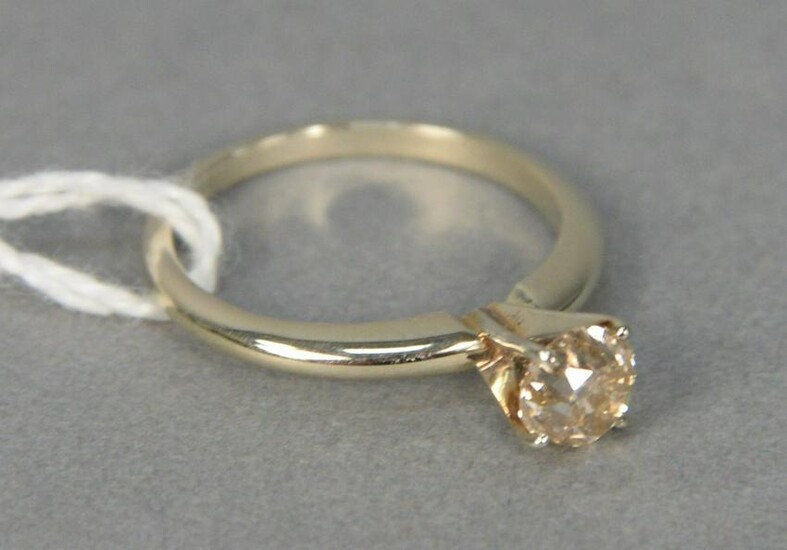 14 karat yellow gold and diamond engagement ring set