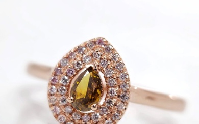 14 kt. Pink gold - Ring - 0.22 ct Diamond - Diamond