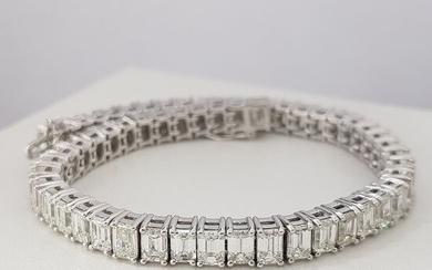 14 kt. White gold - Bracelet - 15.00 ct Diamond - Diamonds