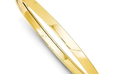 14k Gold 5 mm Flexible Bangle Bracelet