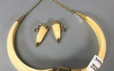 14k Gold and Horn Necklace