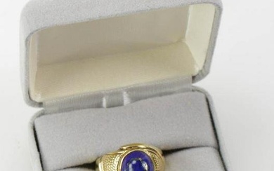 14k Gold and Lapis Ring