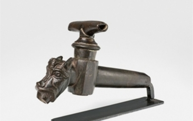 A rare Gothic bronze faucet