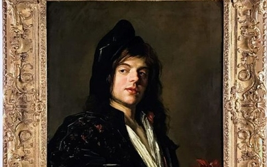 17th Cen Man with a Tulip Oil Painting after Frans Hals