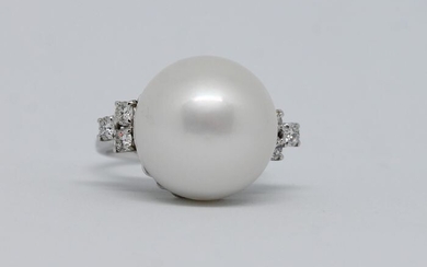 18 kt. South sea pearl, White gold - Ring