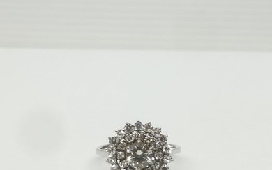 18 kt. White gold - Ring - 0.50 ct Diamond - Diamonds
