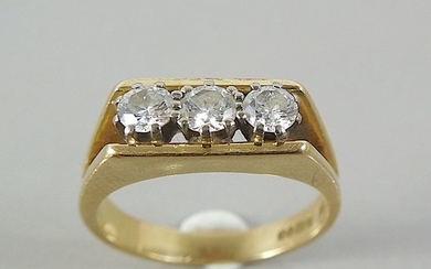 18 kt. Yellow gold - Ring - 0.75 ct Diamond