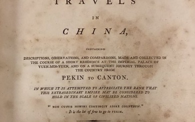 1806 John Barrow 2nd Ed "Travels in China"
