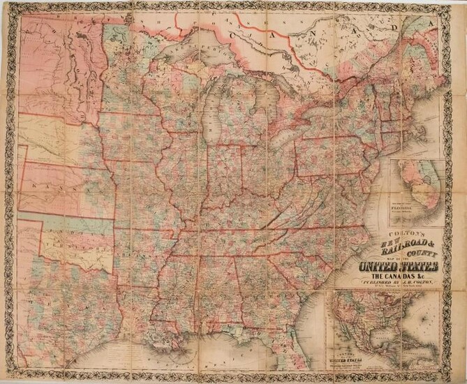 1862 Colton Map of the United States -- Colton's New