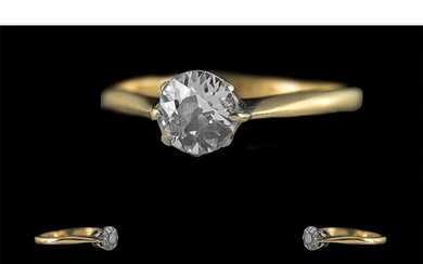 18ct Gold Pleasing Quality Single Stone Diamond Set Ring, Ma...