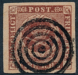 1908/4001: 1851. 4 RBS Ferslew. A SUPERB large margin stamp.