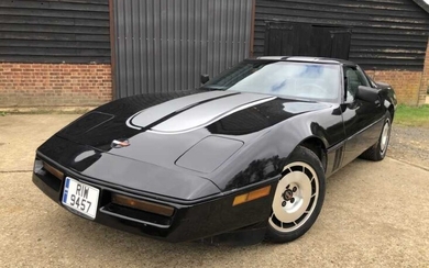 1986 Chevrolet Corvette Stingray, 5.7 litre V8, Automatic, finished in black with black leather interior, 69,000 miles indicated, MOT until March 7th 2022, supplied with keys, V5 and current MOT ce...