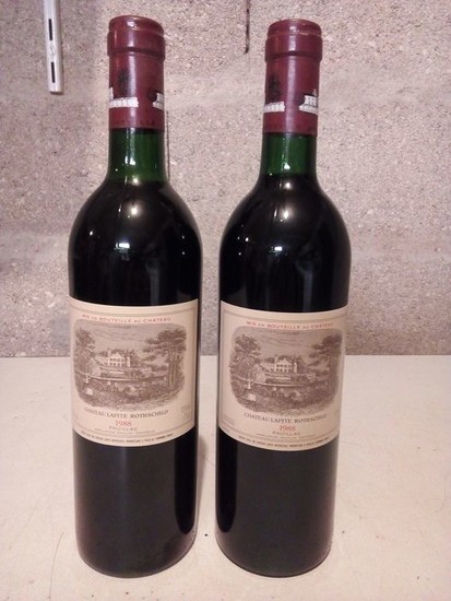 1988 Chateau Lafite Rothschild - Pauillac 1er Grand Cru Classé - 2 Bottles (0.75L)