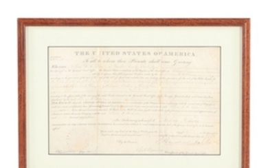 Andrew Jackson, Presidential Signed Land Grant Document November 10th, 1830