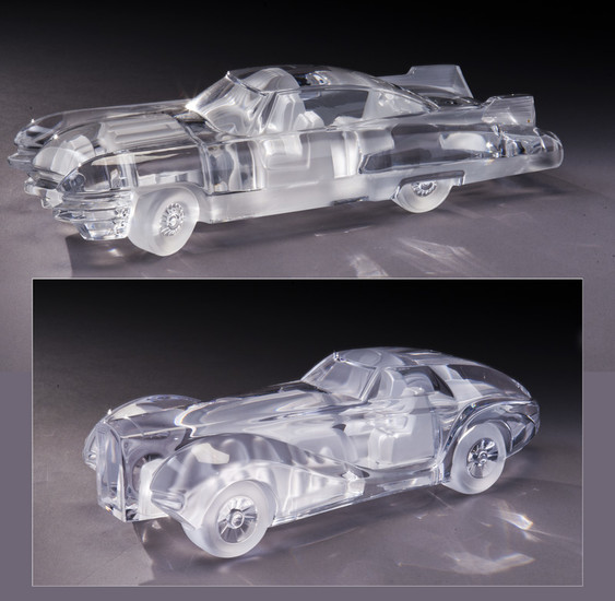 (2) Daum crystal cars