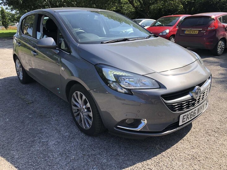 2016 Vauxhall Corsa 1.4 Elite Ecoflex, manual, 5 door, Reg. No. EK66 NYY, finished in grey, mileage circa 12,000, MOT until September 29th 2021, N.B. supplied with V5, two keys and hand book pack