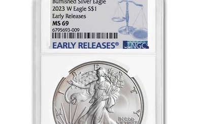2023-W Burnished Silver Eagle MS-69 NGC (Early Releases)