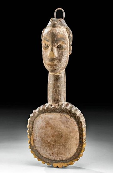 20th C. African Igbo Wooden Chalk Spoon